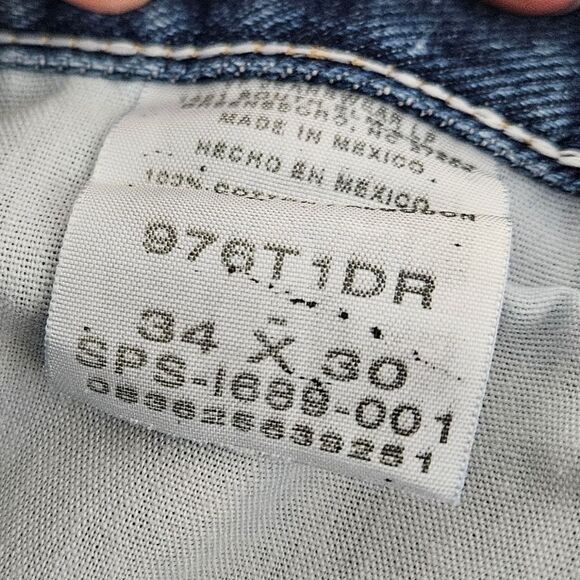 Wrangler Jeans Men’s 34X30 Blue Straight Leg Western Denim Mid-Rise GUC - Picture 2 of 9